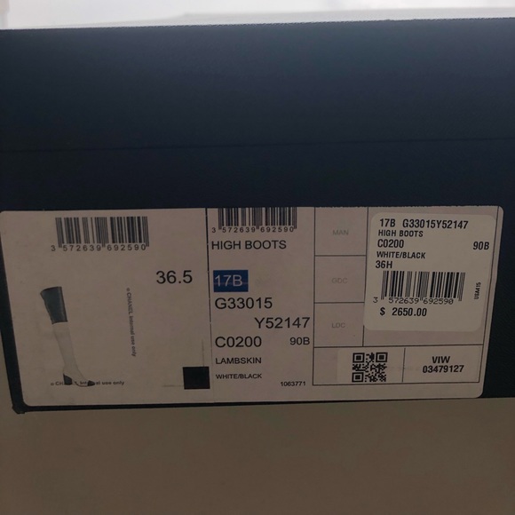 CHANEL Cap Toe OTK Boots BRAND NEW - Picture 6 of 6